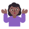 Woman Shrugging- Medium-Dark Skin Tone emoji on Microsoft